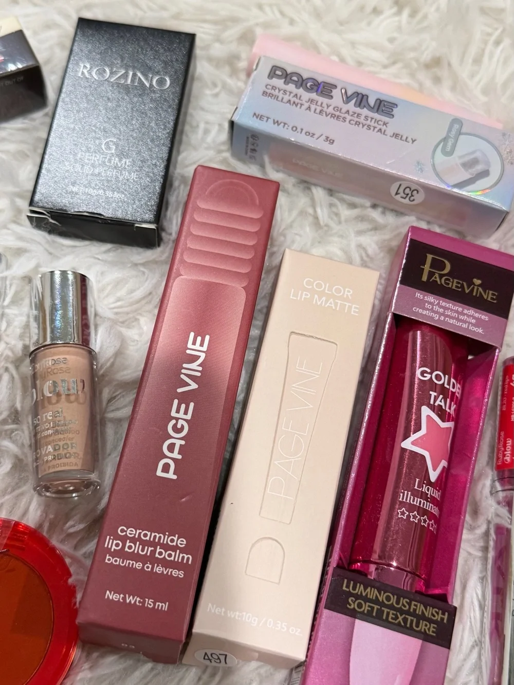 17 Items PageVine Liquid Lipstick & Ruby Rose Dopamine Cheek Tint Bundle
